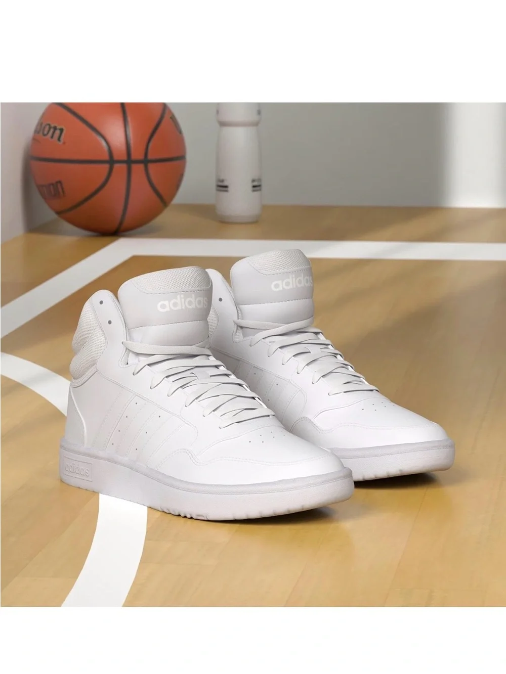 adidas Hoops 3 Mid Sneakers – White – Women’s 8.5